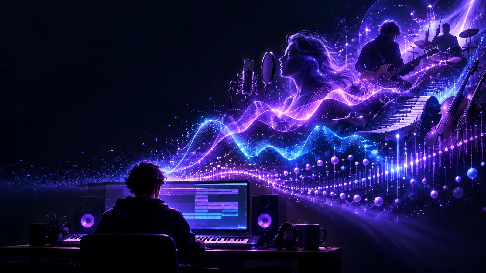 Colorful music-inspired artwork introducing creative song ideas
