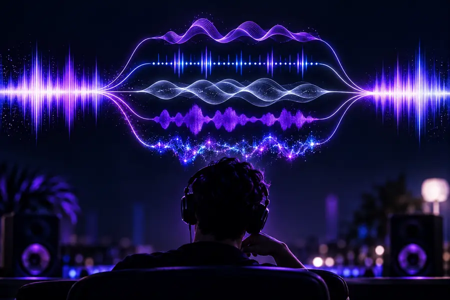 Illustration accompanying a closer look at vocal-led songs