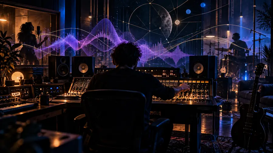 Music producer working on a creative direction