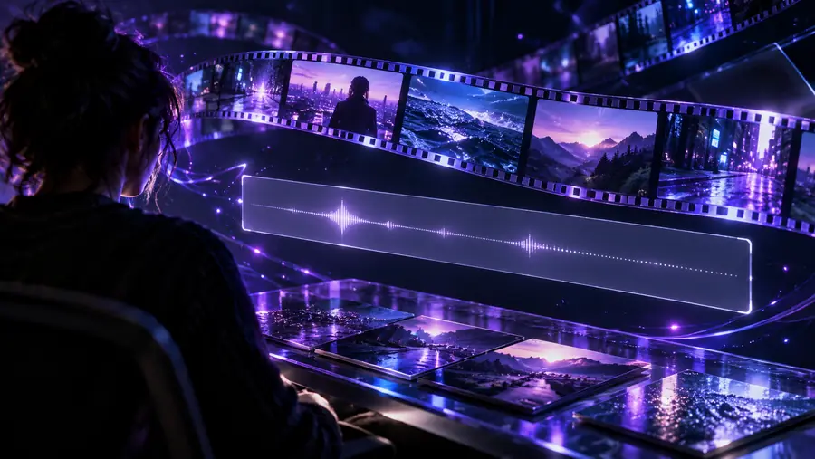 Illustrative creative image representing a video edit with music still to be selected