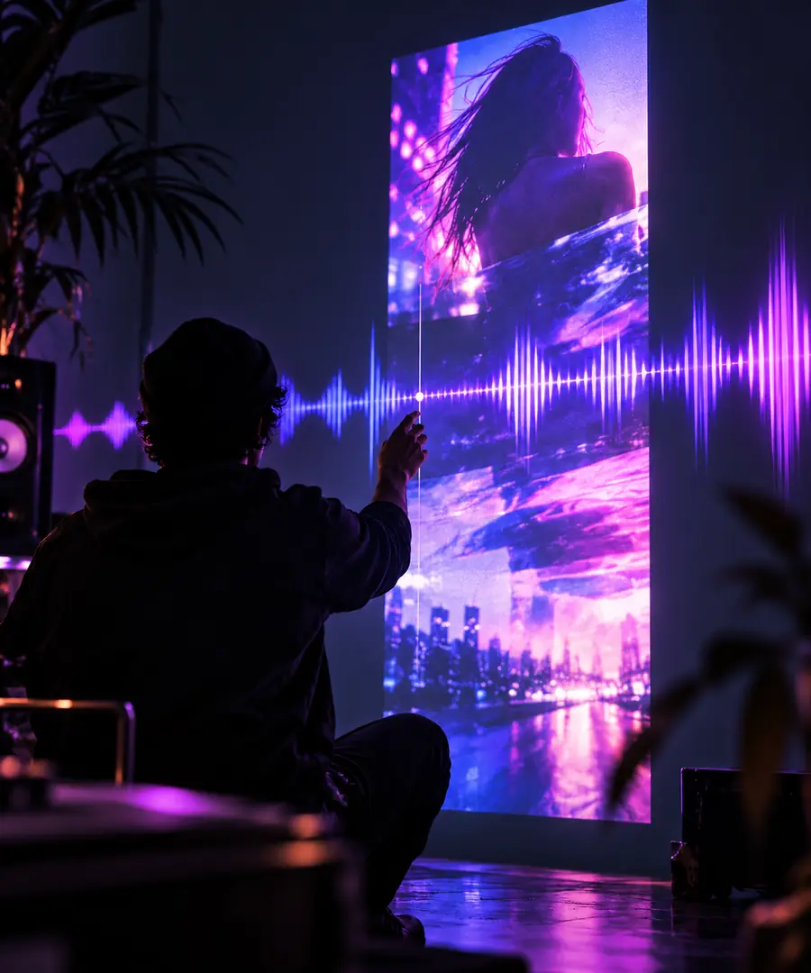 Illustrative visual for a video paired with an existing soundtrack